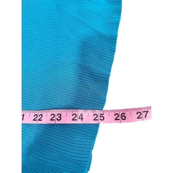 Misook Women Medium Multicolor Open Front Cardigan and Blue Twin Tank Set - Picture 6 of 11